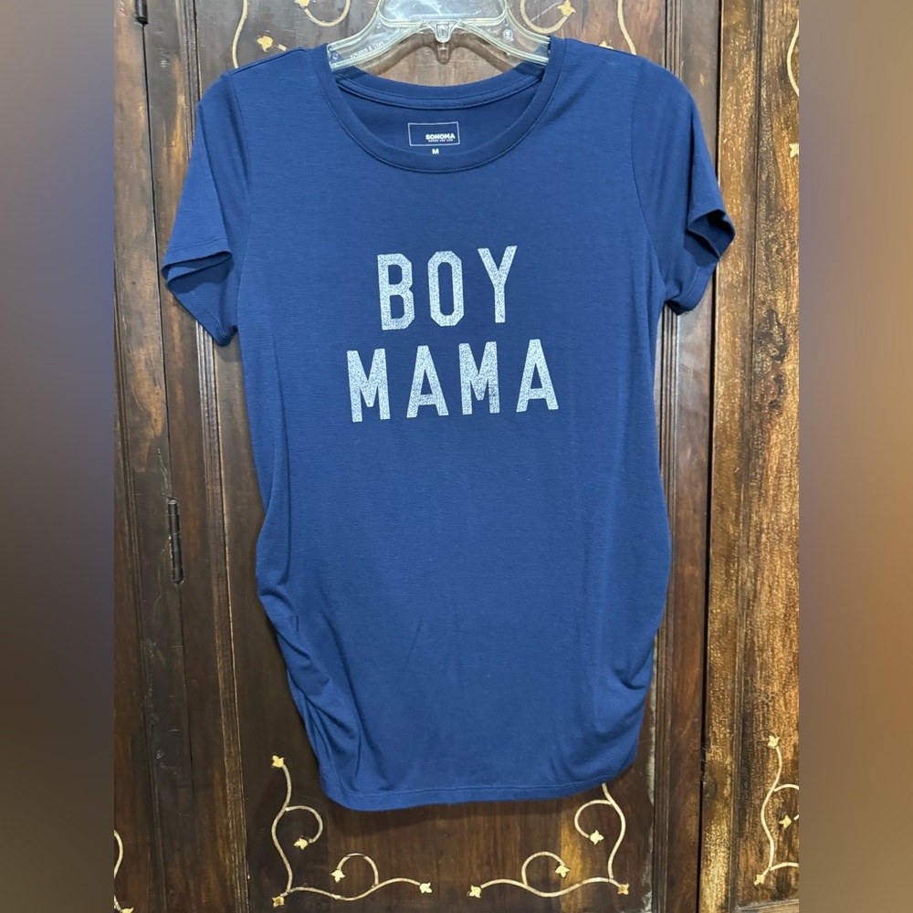 Sonoma MATERNITY Blue Short Sleeve Tee Boy Mama